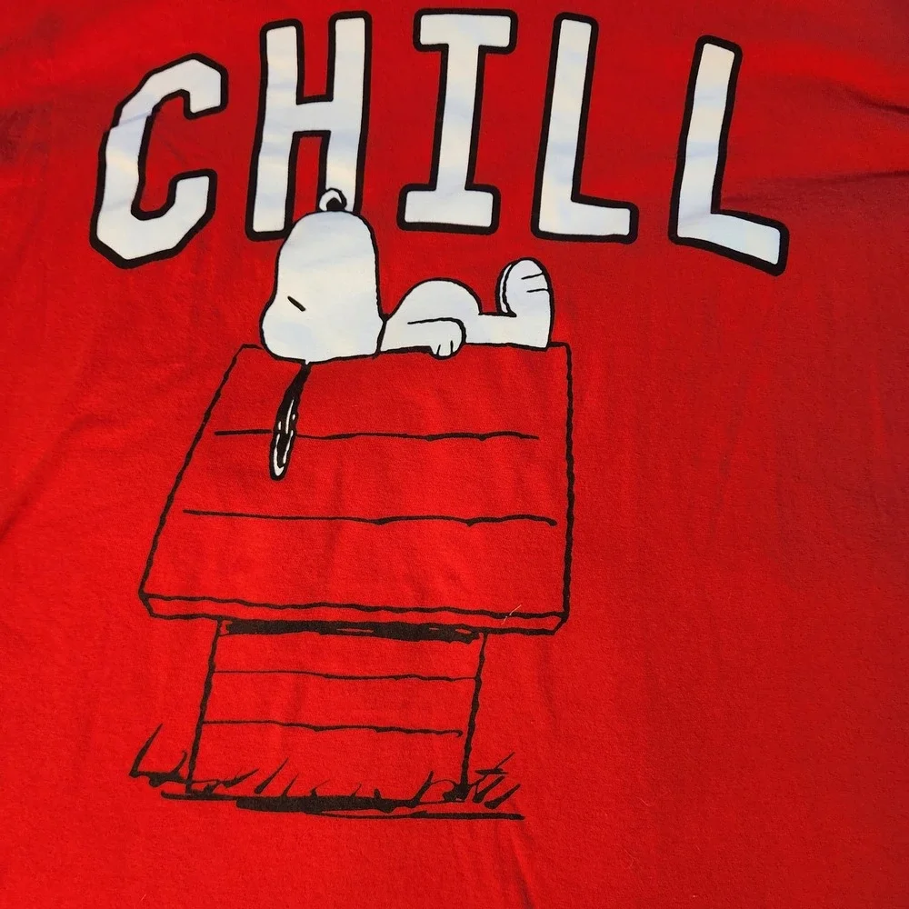 Peanuts‎ Snoopy Chill Shirt Mens 2XL Graphic Tee Cartoon Dog Comic 2017